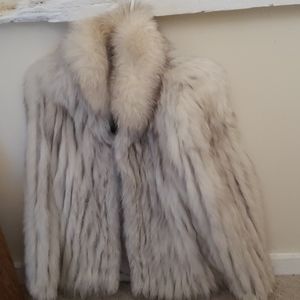 Natural Vintage Blue Fox Jacket
